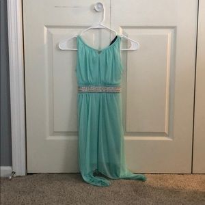Crystal doll girls mint/teal dress